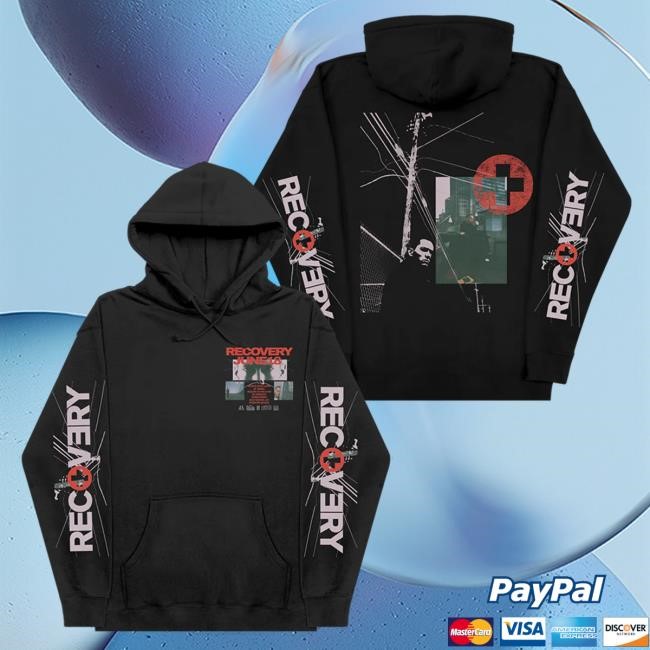 Eminem Recovery 15th Anniversary Collage Pullover Hoodie Eminem Merch Store Shop Official Slim Shady