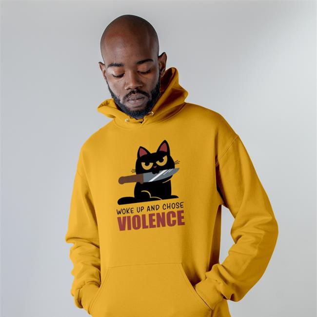 Qwertee Shop Knife Cat T-Shirts Damglynn