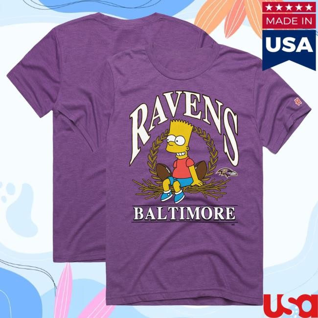 Official Baltimore Ravens Homage x The Simpsons Unisex Shirts - Purple
