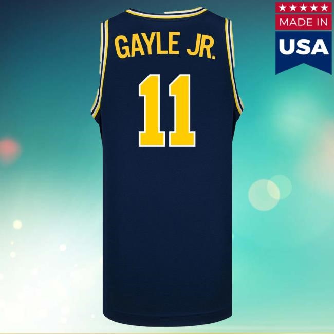 Michigan Wolverines #11 Roddy Gayle Student Athlete Blue Basketball Jersey Tee | The M Den Official Merch Store Shop