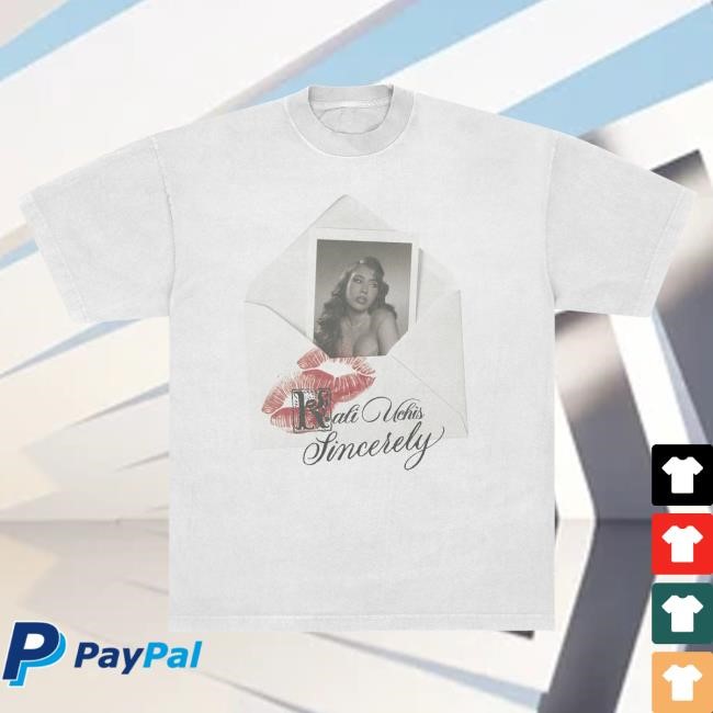 Official Kali Uchis Merch Store Sincerely, Tour Envelope Tee - White