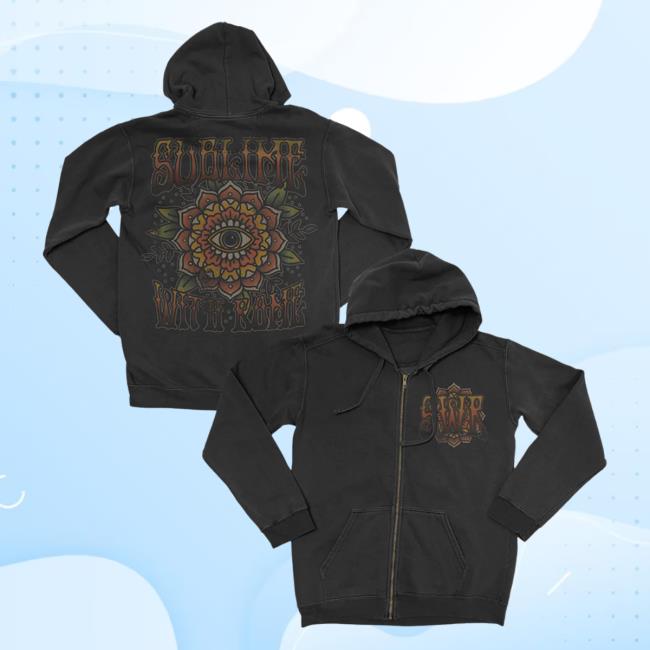 Sublime With Rome Traditional Flower Zip Up Hoodies SublimewithRome