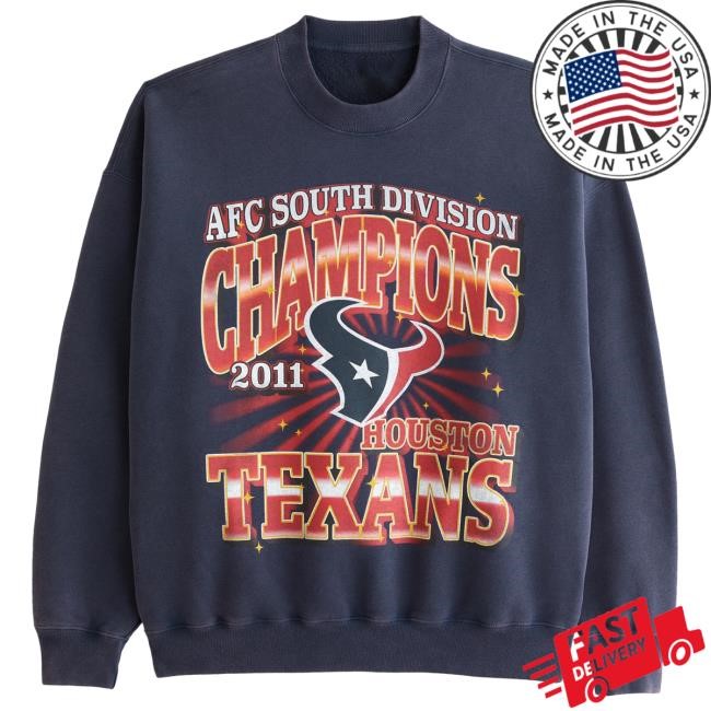 Houston Texans Graphic Crew Sweatshirt With Franchise Edge