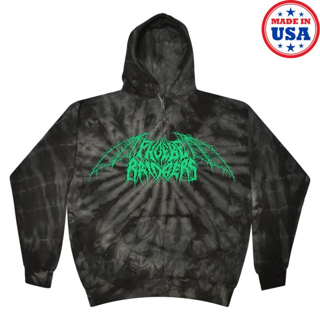 Official Phoebe Bridgers Merch Store Shop Tie-Dye Phoebe Bridgers Black Tie Dye Metal Pullover Hoodie Phoebebridgers Traitor Joe