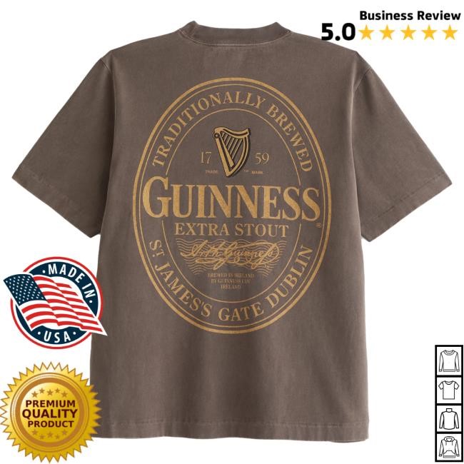 Official Official Abercrombie And Fitch Apparel Clothing Merch Premium Heavyweight 2.0 Guinness Graphic Tee Tshirt Abercrombiefitch Store Shop