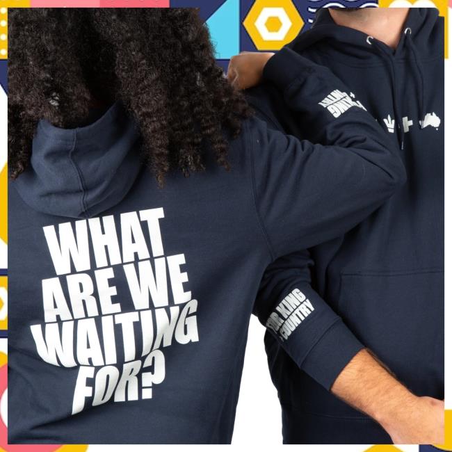 Official MerchBar for King and Country What Are We Waiting For? Crew neck Sweatshirt - Navy Merch Bar