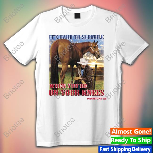 It's Hard To Stumble When You're On Your Knees Tombstone. Az. Hoodie