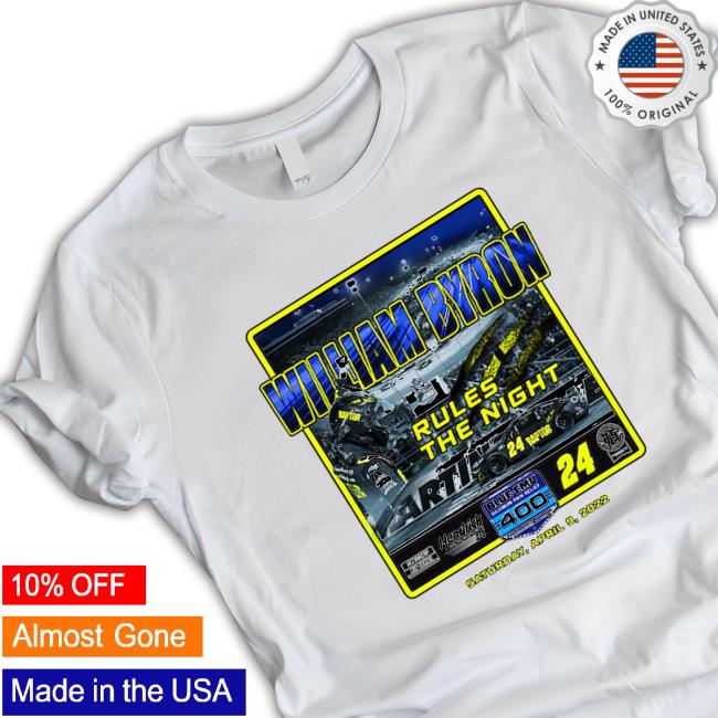 Official William Byron checkered flag white 2022 blue-emu maximum pain relief 400 race winner top art Long Sleeve Tee