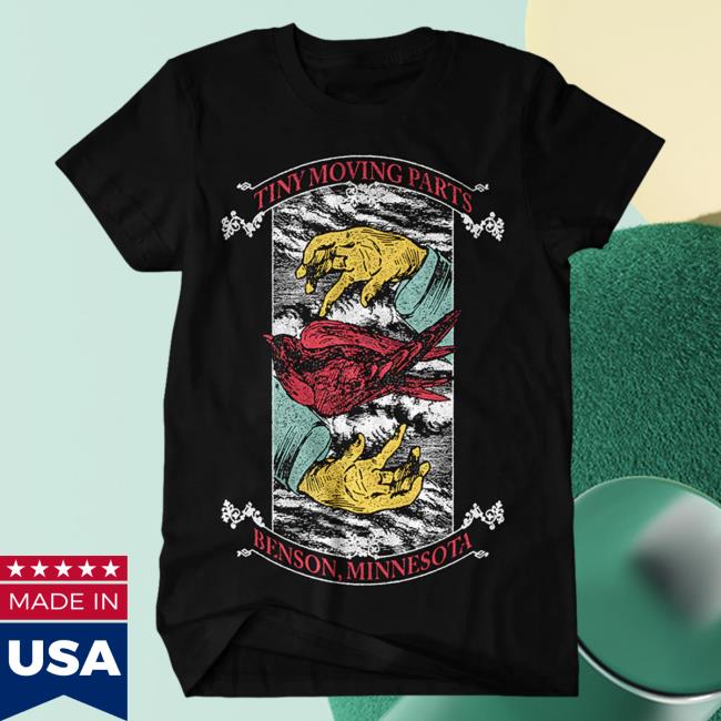 Official Hopeless Records Merch Tiny Moving Parts Floating Bird Black Shirt New Hopelessrecords