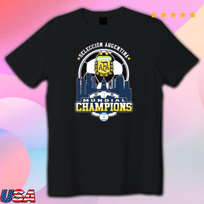 Official Seleccion Argentina 2022 Mundial Champions T-Shirt