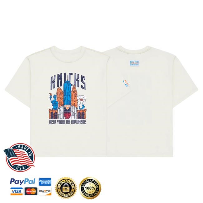 Official Msg Merch Store Shop New York Knicks NYON x Knicks Skyscraper Relaxed Fit Tshirt