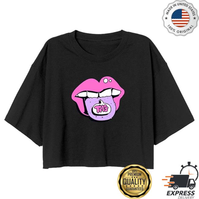 Official Tmg Studios Merch Brooke And Connor Tmg Tongue Black Crop Top Attractive Shirt