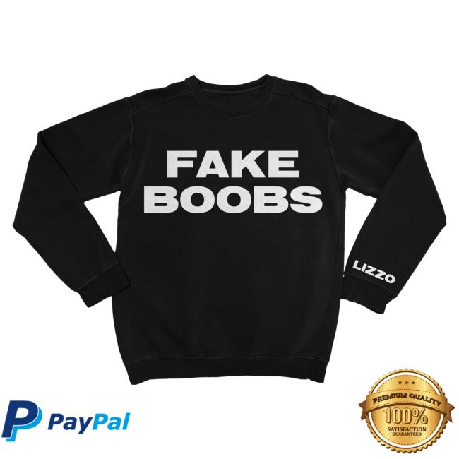 Official Lizzo Merch Store Shop Lizzo Fake Boobs Black Sweatshirt