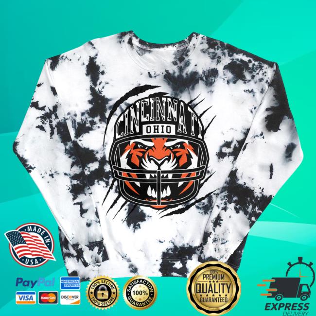 Official Ohio Clothing Store Shop Angry Cincy Tie Dye 3D Crewneck Ohioclothing