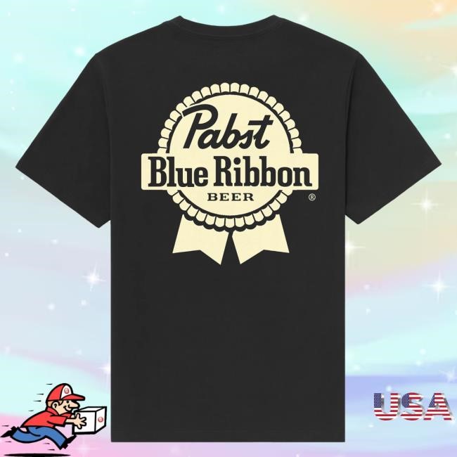Official Pabst Blue Ribbon Pabst Blue Ribbon Black Pocket Tee