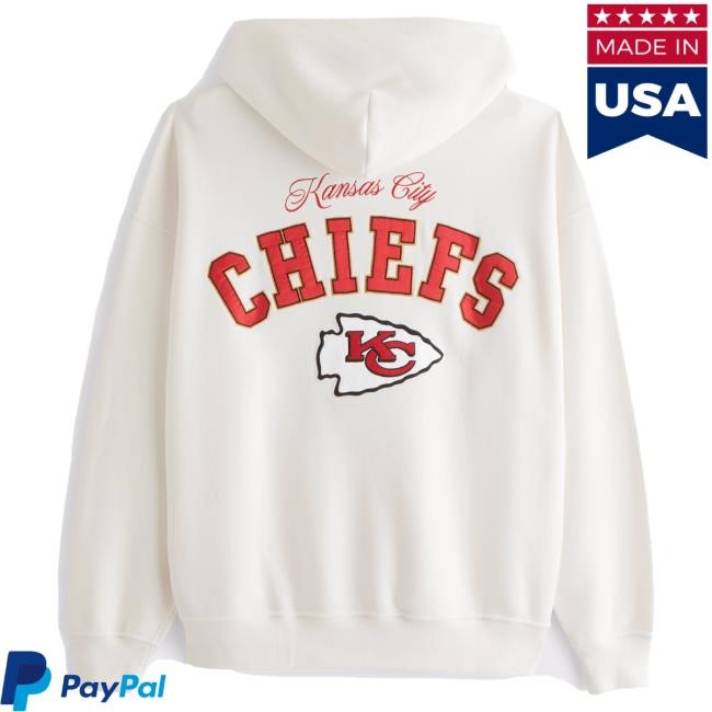 Official Abercrombie And Fitch Shop Kansas City Chiefs Graphic Pullover Hoodie NFL by Abercrombie