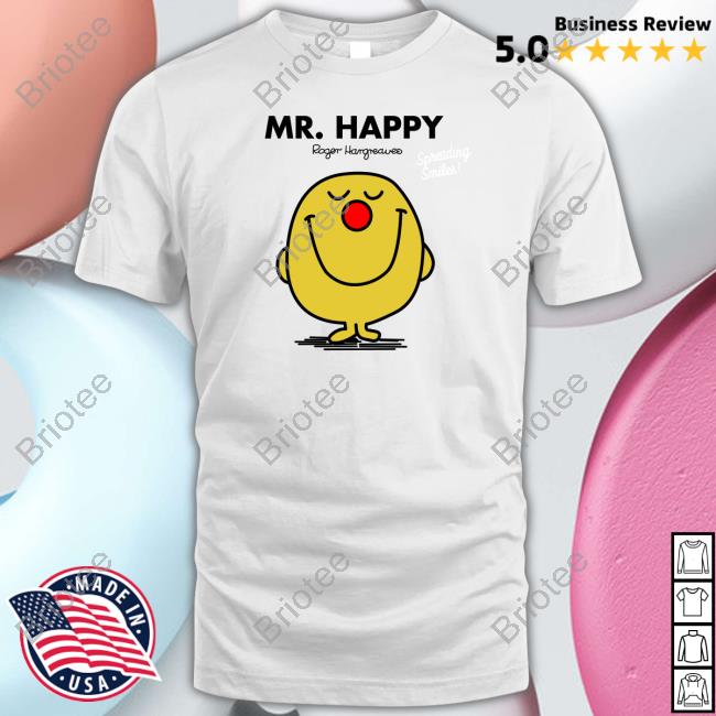Official Mr. Happy Hooded Sweatshirt Comic ReLief Red Nose Day