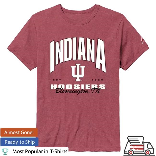 Official Shop Big Ten Store Red Indiana Hoosiers Victory Falls Number One Established Short Sleeve Fashion Tshirt