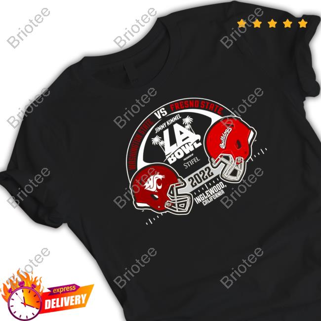 Fresno State Bulldogs vs. Washington State Cougars Blue 84 2022 Jimmy Kimmel LA Bowl Matchup Tees