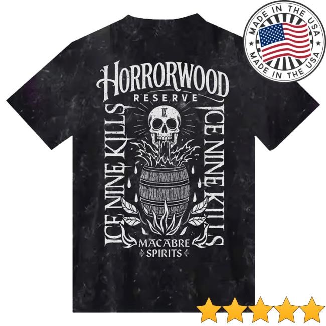 Official Ice Nine Kills Merch Store Horrorwood Reserve Vintage Black Shirt Ice Nine Kills Clothing Shop Ink Merch IceNineKills