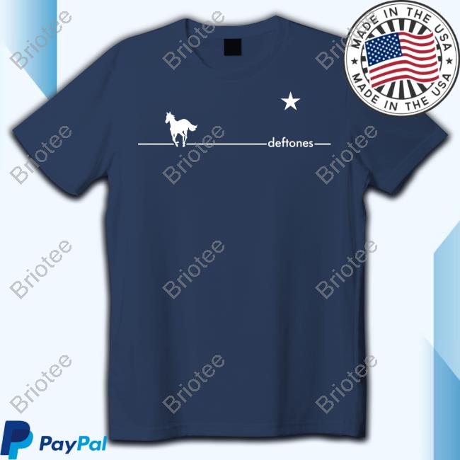Deftones Shop White Pony Navy Flag Shirt