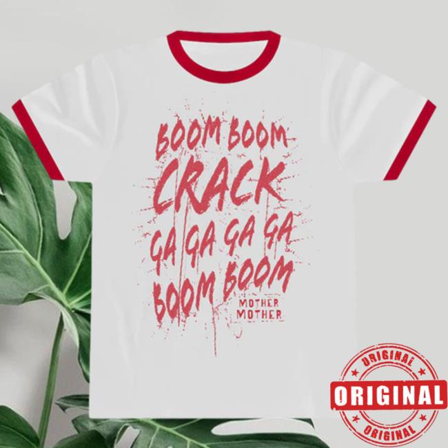 Official Mother Mother Merch Boom Boom Crack Ringer Tees