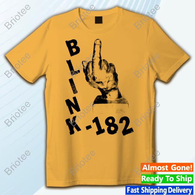 Official Blink 182 Merch Middle Finger T-Shirt - Gold