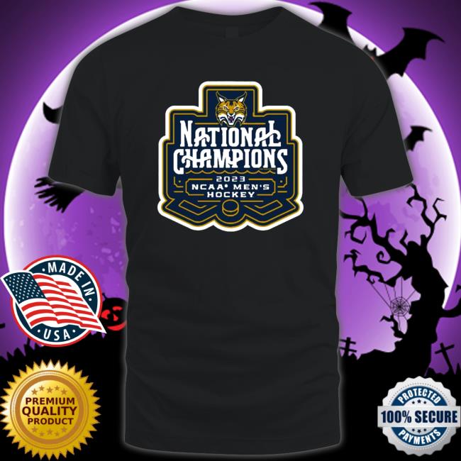 Official Quinnipiac Bobcats National Champions 2023 NCAA Men’s Hockey Tee Shirt