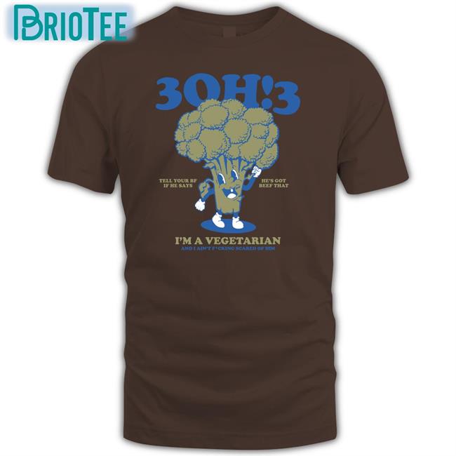3Oh!3 Merchandise 3Oh!3 Tell Your Bf If He Says He's Got Beef That I'm A Vegetarian And I Ain't Fcking Scared Of Him Crewneck 3Oh3