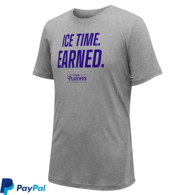 Pwhl Playoffs Ice Time Earned Short Sleeve TShirt – The Official Shop Merch PWHL
