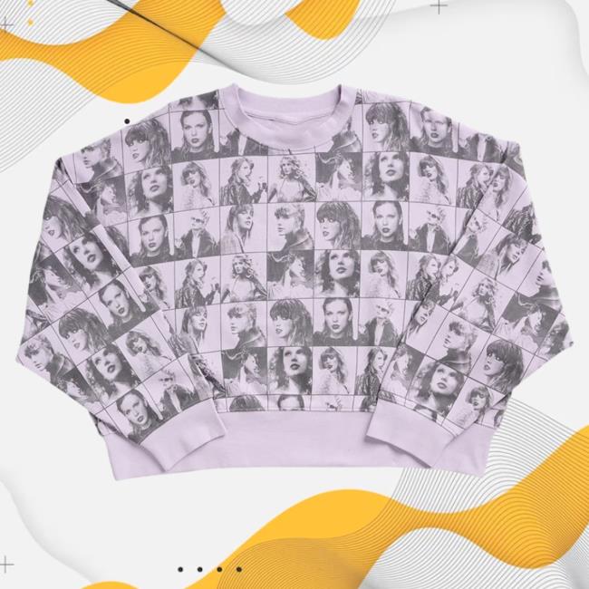Official TayloSwift Clothing Merch Shop Store Taylor Swift The Eras Tour Cropped Lavender Hooded Sweatshirt