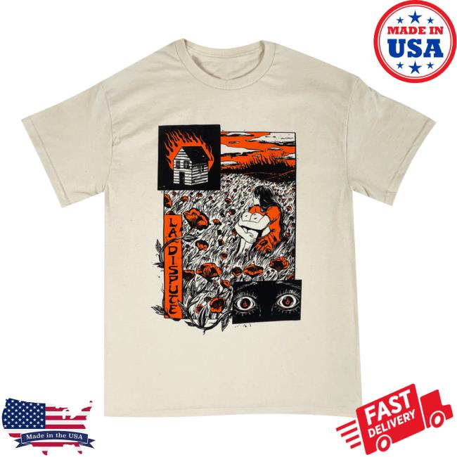 Official Hello Merch La Dispute Wildfire Natural T Shirt