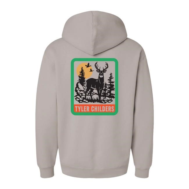 Tyler Childers Grey Deer LS Hoodie Tyler Childers Merch