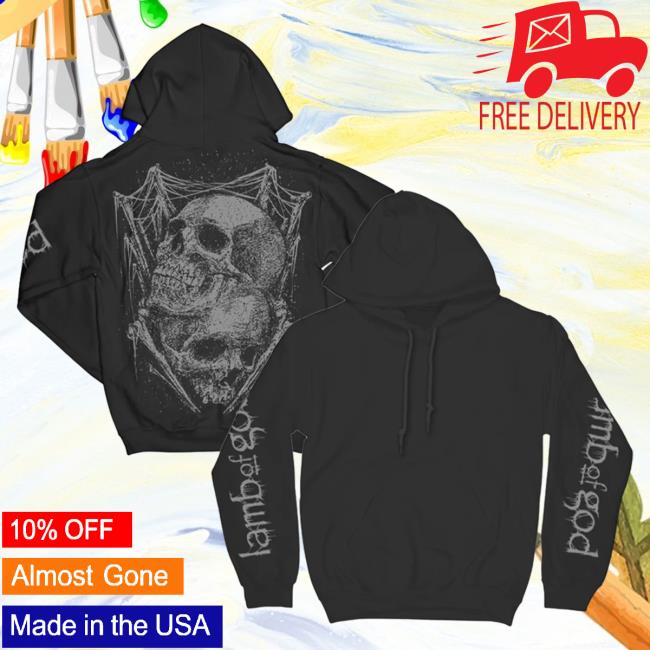 Official Lamb Of God Merch Store Greyskulls Popover Hoodie