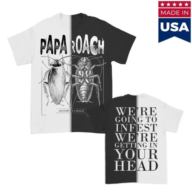 Official Anatomy Of A Roach Black/White Split Dye New Shirt
