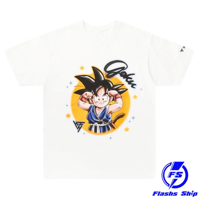 Official Hypland Clothing Merch Store Hypland Db Goku Flex Airbrush Tshirt (White)