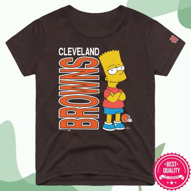 Official Youth Homage x The Simpsons Brown Cleveland Browns Tee