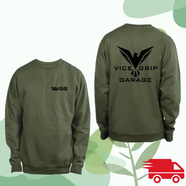 Official Vice Grip Garage Vgg Merch Army Green Pull Over Hoodie
