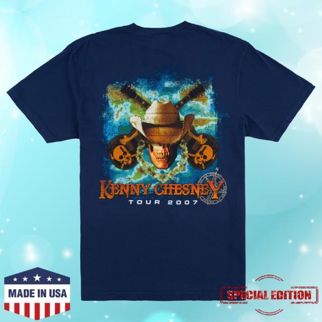 Kenny Chesney Flip Flop Summer (Pirate) Tour T Shirt - Navy