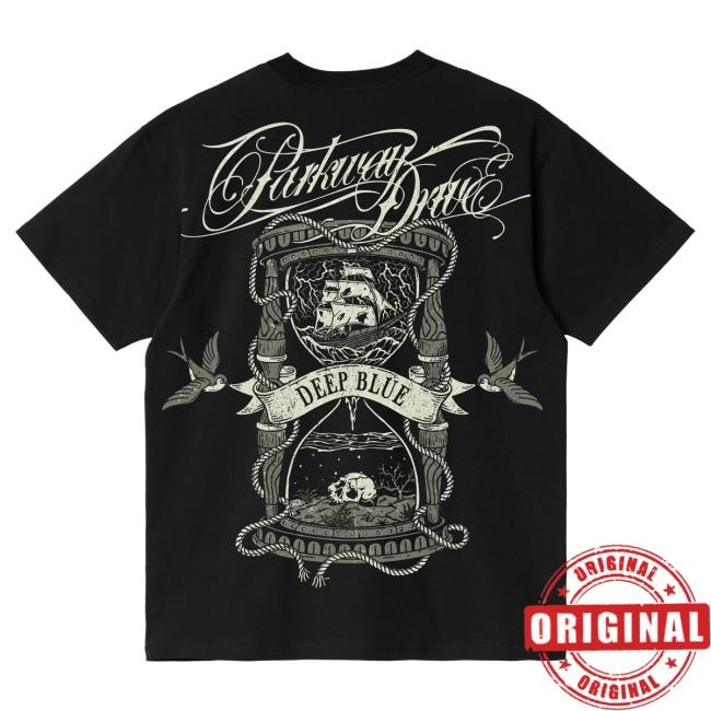 Parkway Drive Deep Blue Hourglass Hoodie Parkway Drive Official Merch Store
