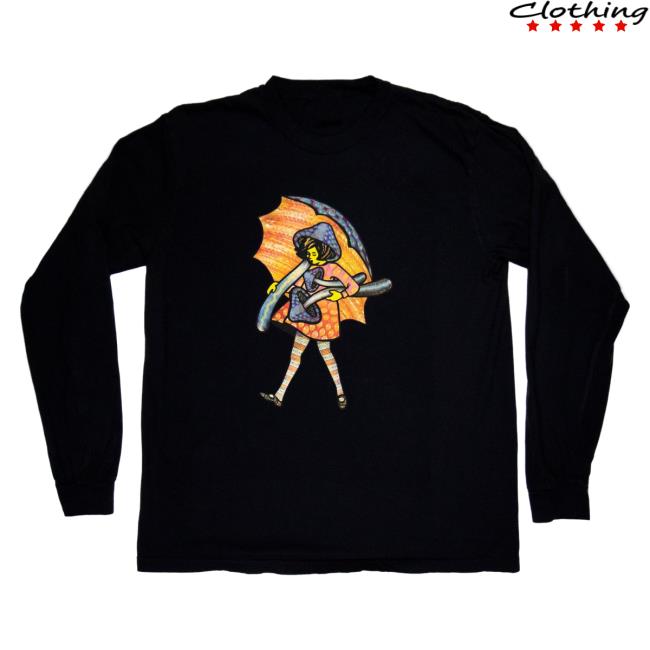 Slinger Apparel Store Shop Gold&Silver Fume Shroom Girl Long Sleeve Tees Pyroscopic