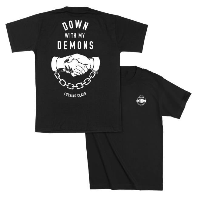 Official Lurking Class Clothing Down With My Demons Shirt 2023 Black LurkingClass