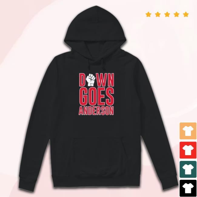 Official Down Goes Anderson Baseball Fight Tom Hamilton Down Goes Anderson Shirt