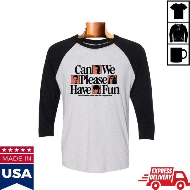 Faces Raglan Shirt White/Black - Kings Of Leon