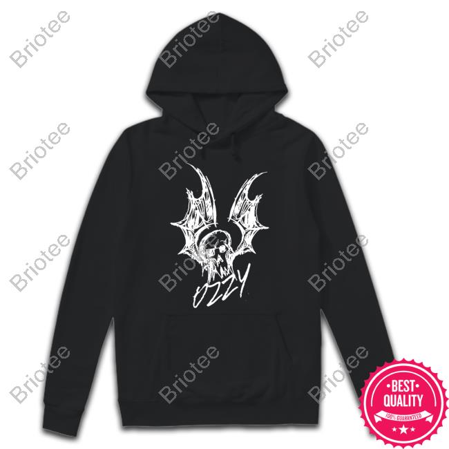 Ozzy Osbourne Merch Bat Sketch Black Sweatshirt Ozzy Osbourne Bat Sketch Black T Shirts
