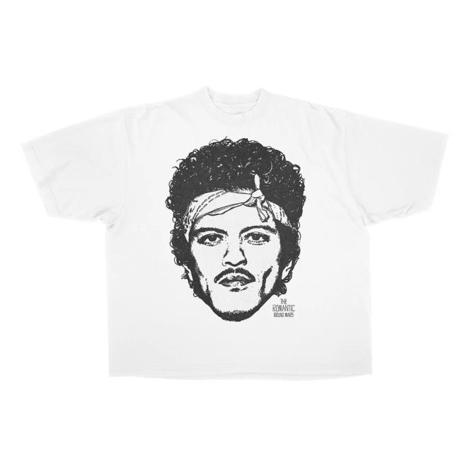 Authentic Logo Bruno Mars The Romantic Rose Tee - Black