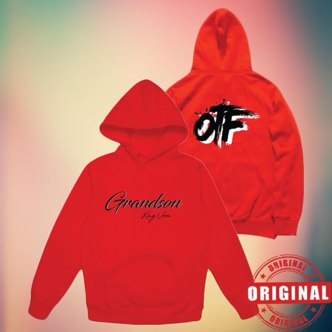 Official Merch Bar Store King Von Grandson Red Otf Long-Sleeve MerchBar KingVon Apparel Clothing Shop