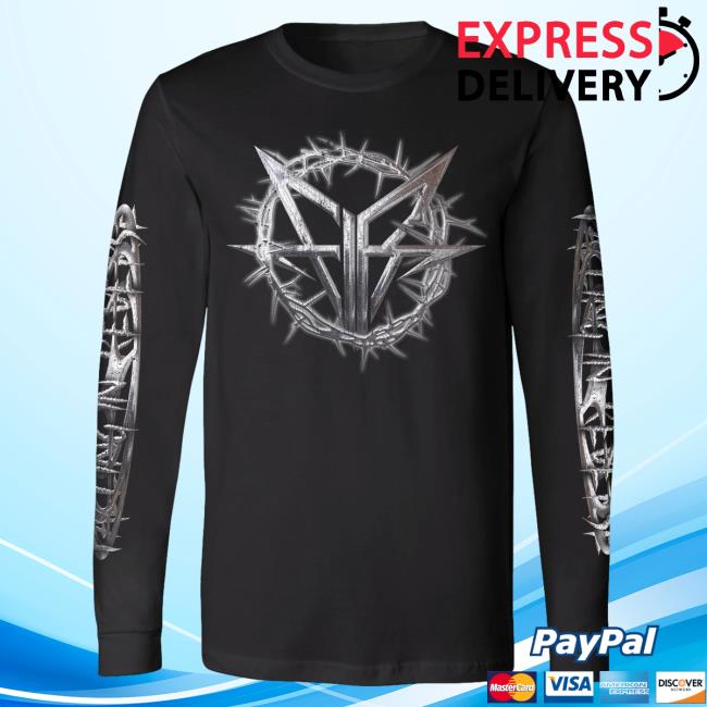 Official Falling In Reverse Merch Chrome Hooded Sweatshirt FallingInReverse