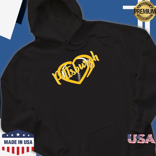 Official I Love Pittsburgh Steeler Football Hooded Sweatshirt