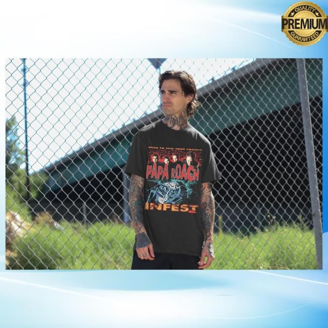 Official Papa Roach Last Resort Bootleg Shirt (Vintage Black Mineral Wash)